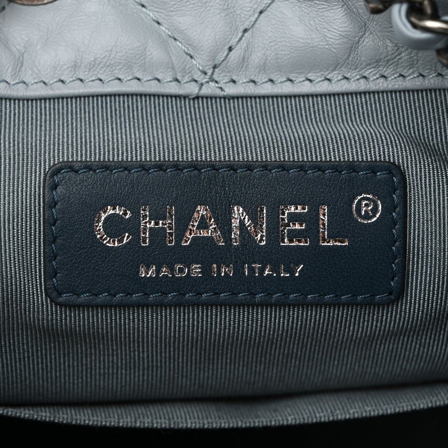 Chanel Aged Calfskin Quilted Small Gabrielle Backpack Light Blue 6 of 10