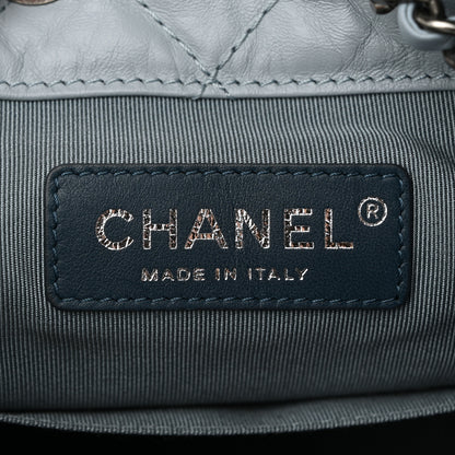 Chanel Aged Calfskin Quilted Small Gabrielle Backpack Light Blue 6 of 10
