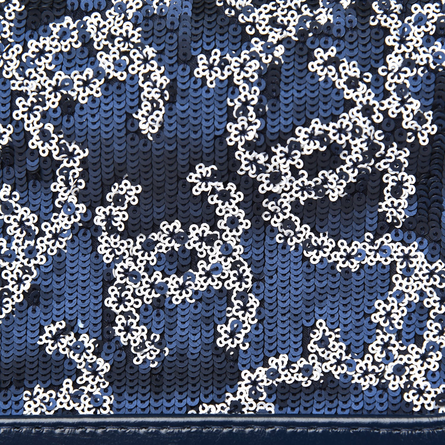 Chanel Sequin Calfskin Small Gabrielle Hobo Navy Blue White 11 of 11