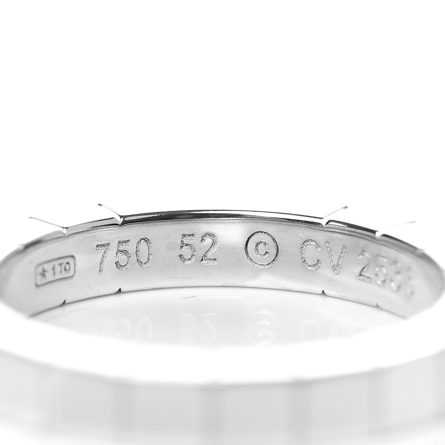 18K White Gold Lanieres Ring 52 6