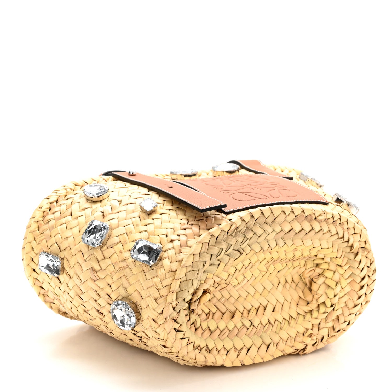 Loewe Raffia Small Stones Basket Tote Bag Natural Tan 4 of 9