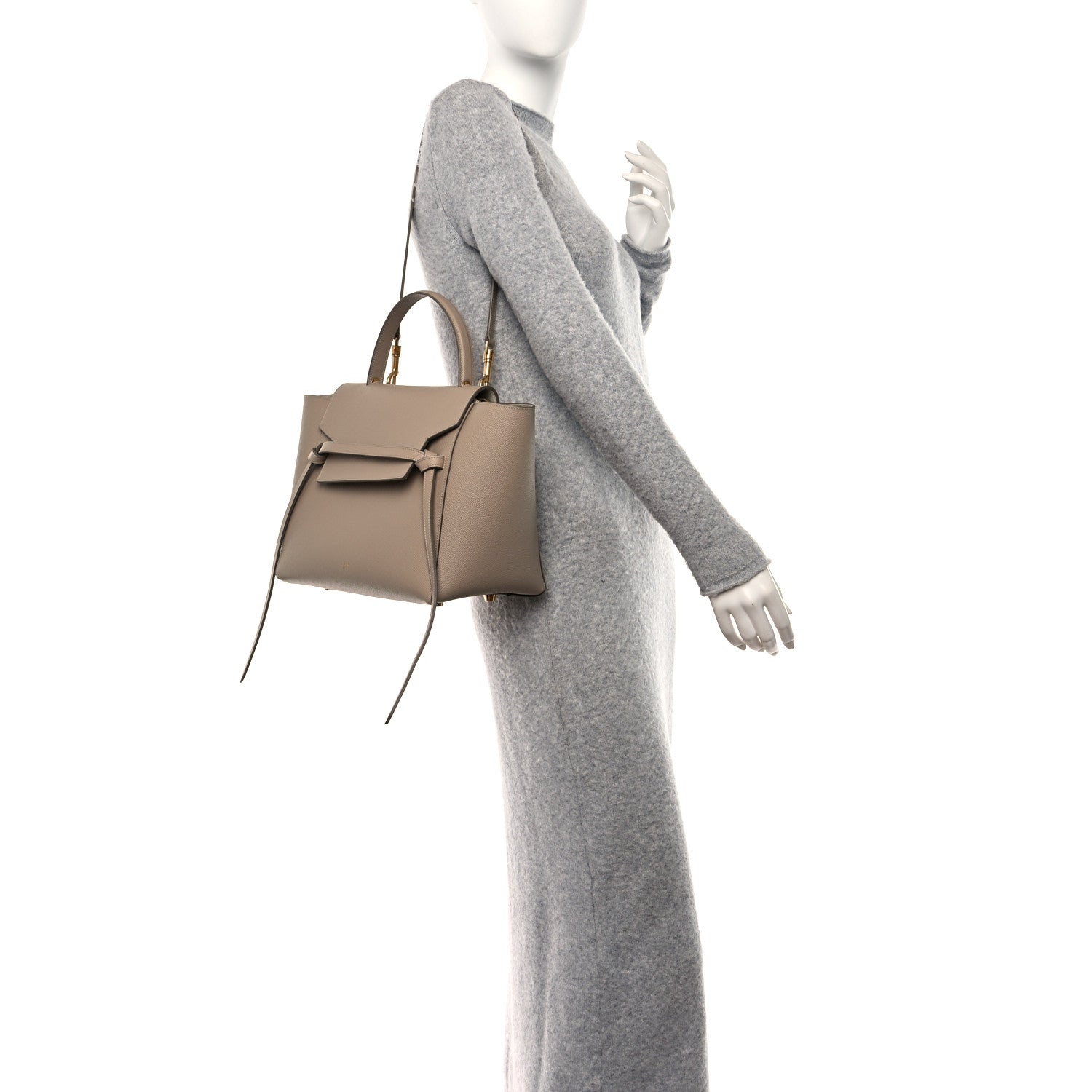 Celine Grained Calfskin Mini Belt Bag Light Taupe 2 of 11