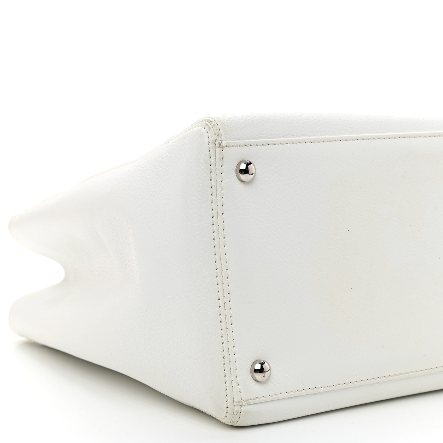 Chanel Calfskin Cerf Executive Shopper Tote White 12 of 18