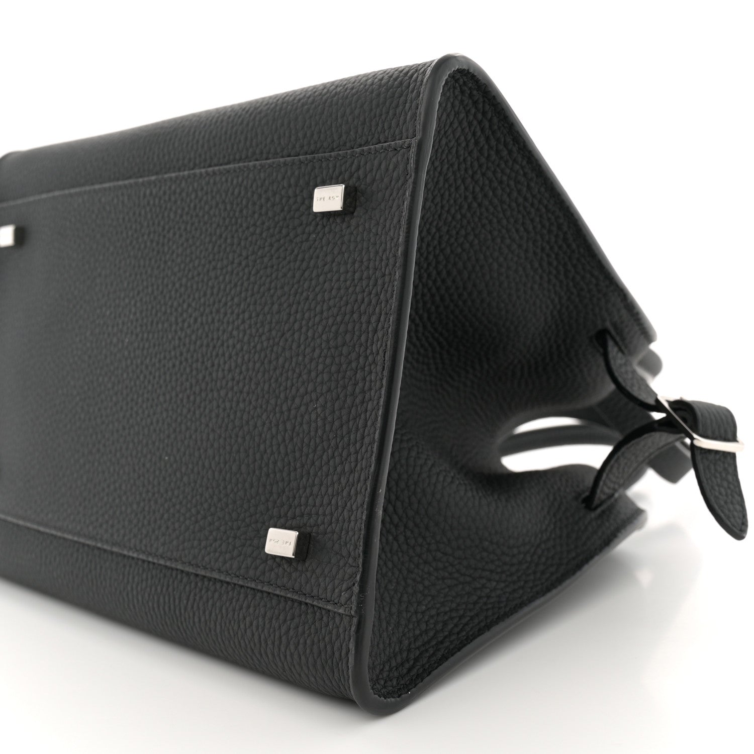 The Row Grained Calfskin Soft Margaux 10 Bag Black 9 of 11