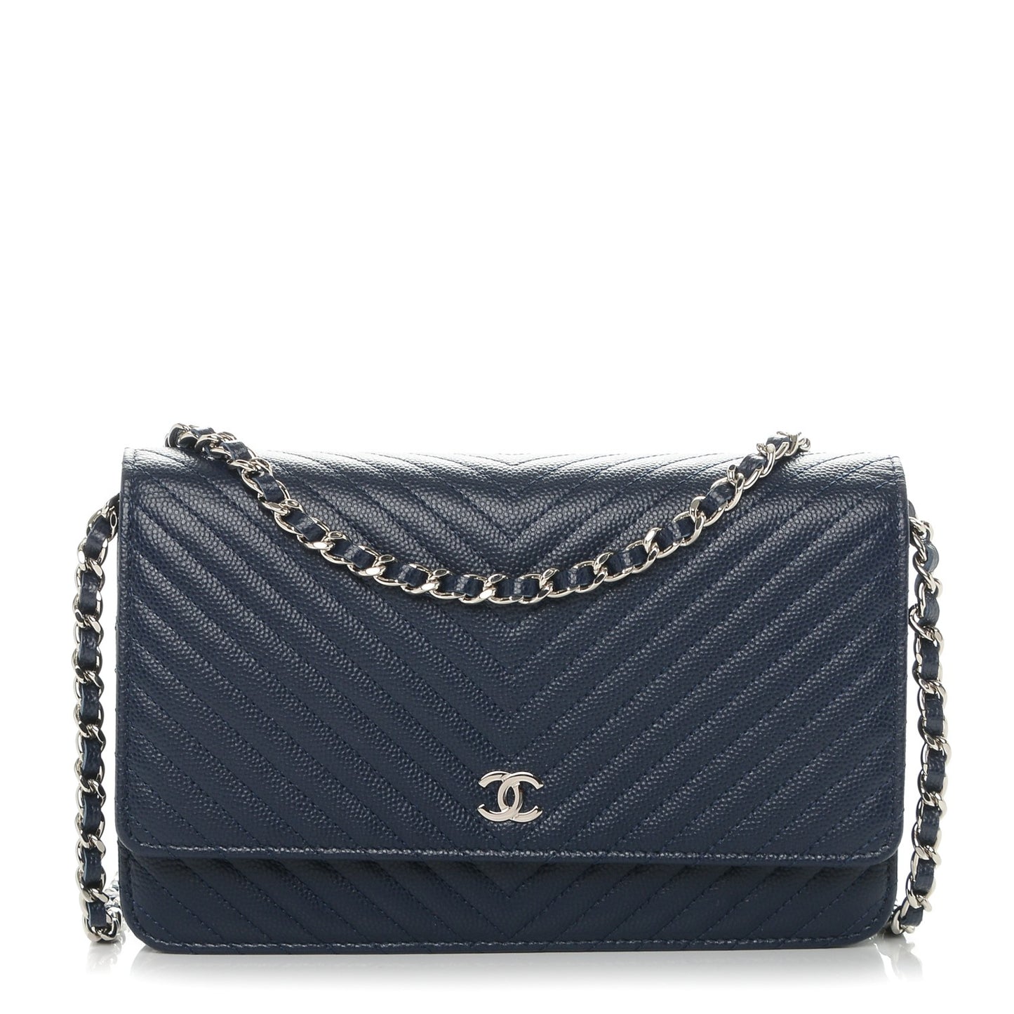 Caviar Chevron Wallet On Chain WOC Navy