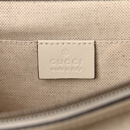 Gucci Calfskin Bamboo Web Medium Dionysus Top Handle Bag White Blue Hibiscus Red 6 of 13