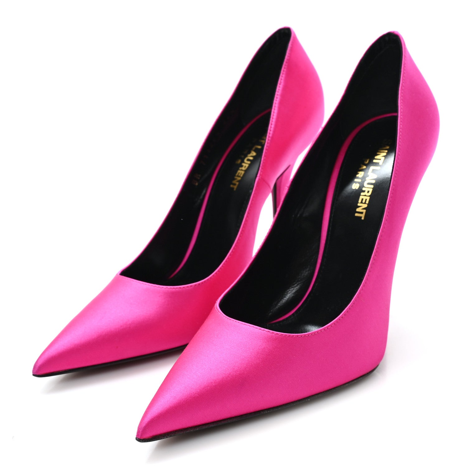 Saint Laurent Satin Crepe Marylin 110 Pumps 36.5 Fuchsia 4 of 9