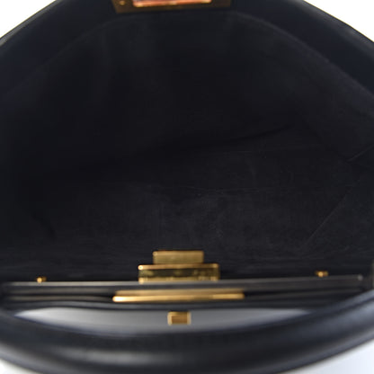 Fendi Vitello Suede Large Peekaboo Iconic Satchel Black 5 of 10