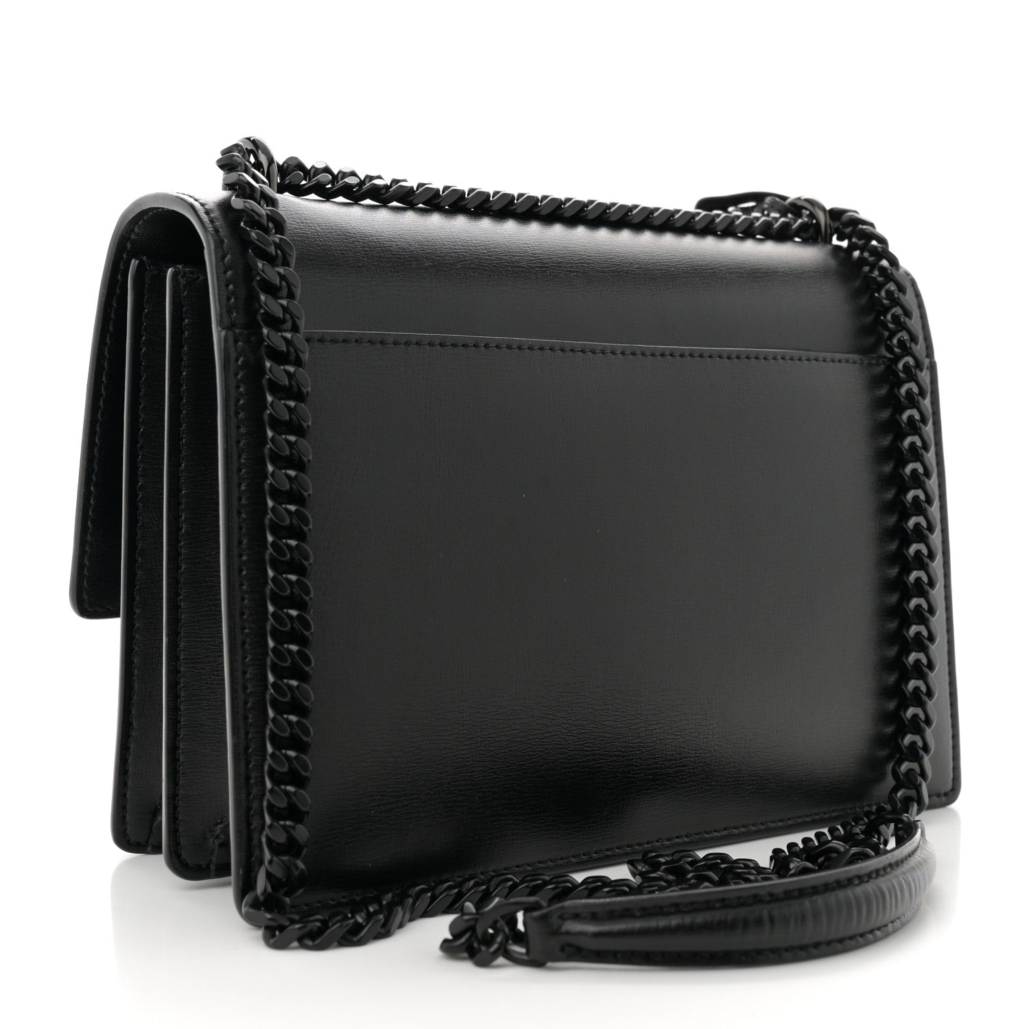Saint Laurent Calfskin Medium Monogram Monochrome Sunset Black 3 of 10