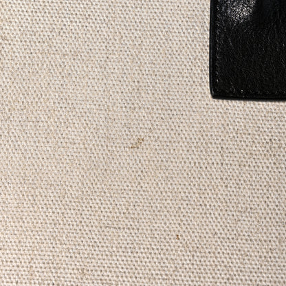 Saint Laurent Linen Calfskin Rive Gauche Tote Optic White 11 of 11
