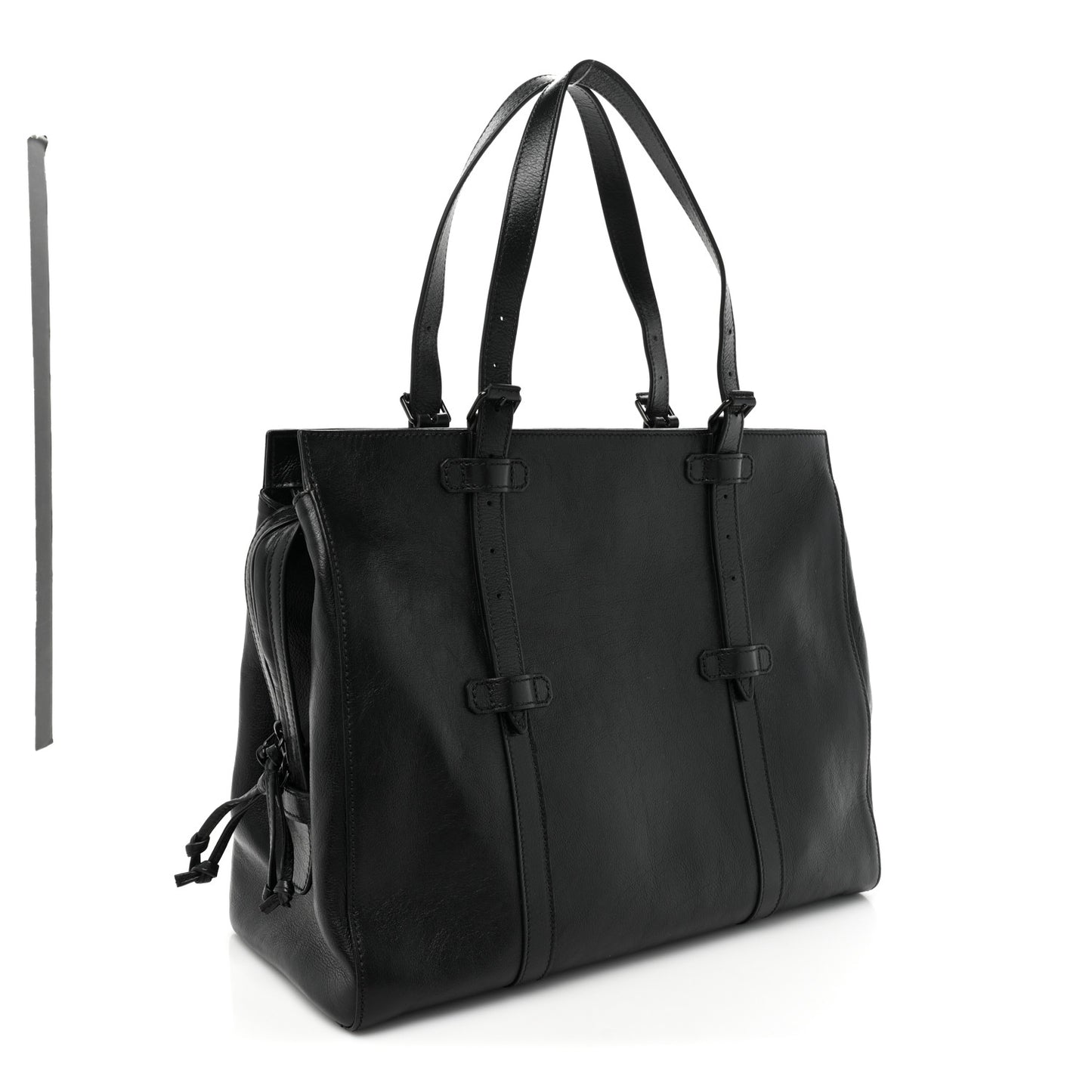 Calfskin Tonal GG Medium Tote Bag Black