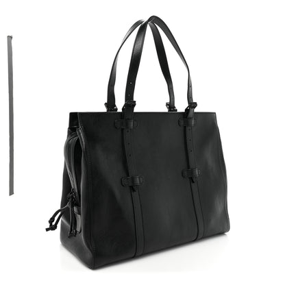 Gucci Calfskin Tonal GG Medium Tote Bag Black 3 of 15