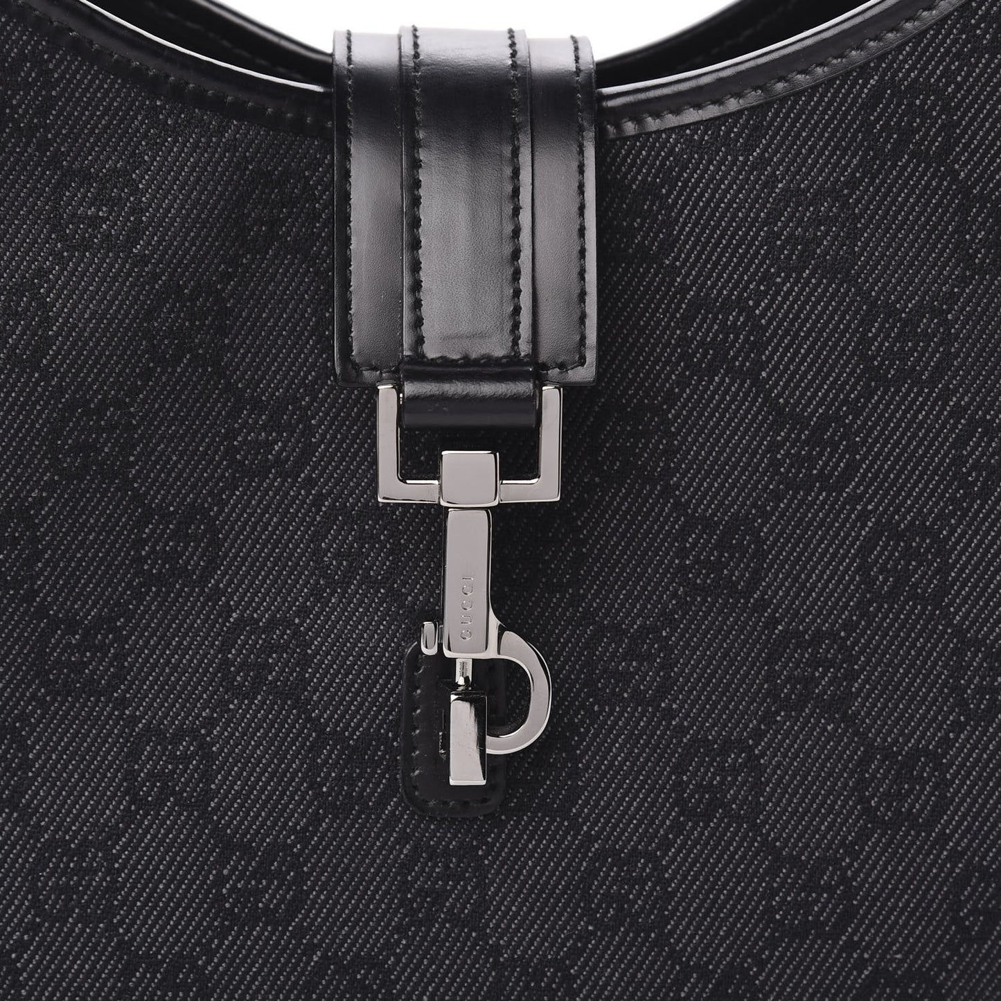 Denim Monogram Jackie O Hobo Black