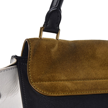 Celine Smooth Calfskin Suede Large Tri-Color Trapeze 7 of 17