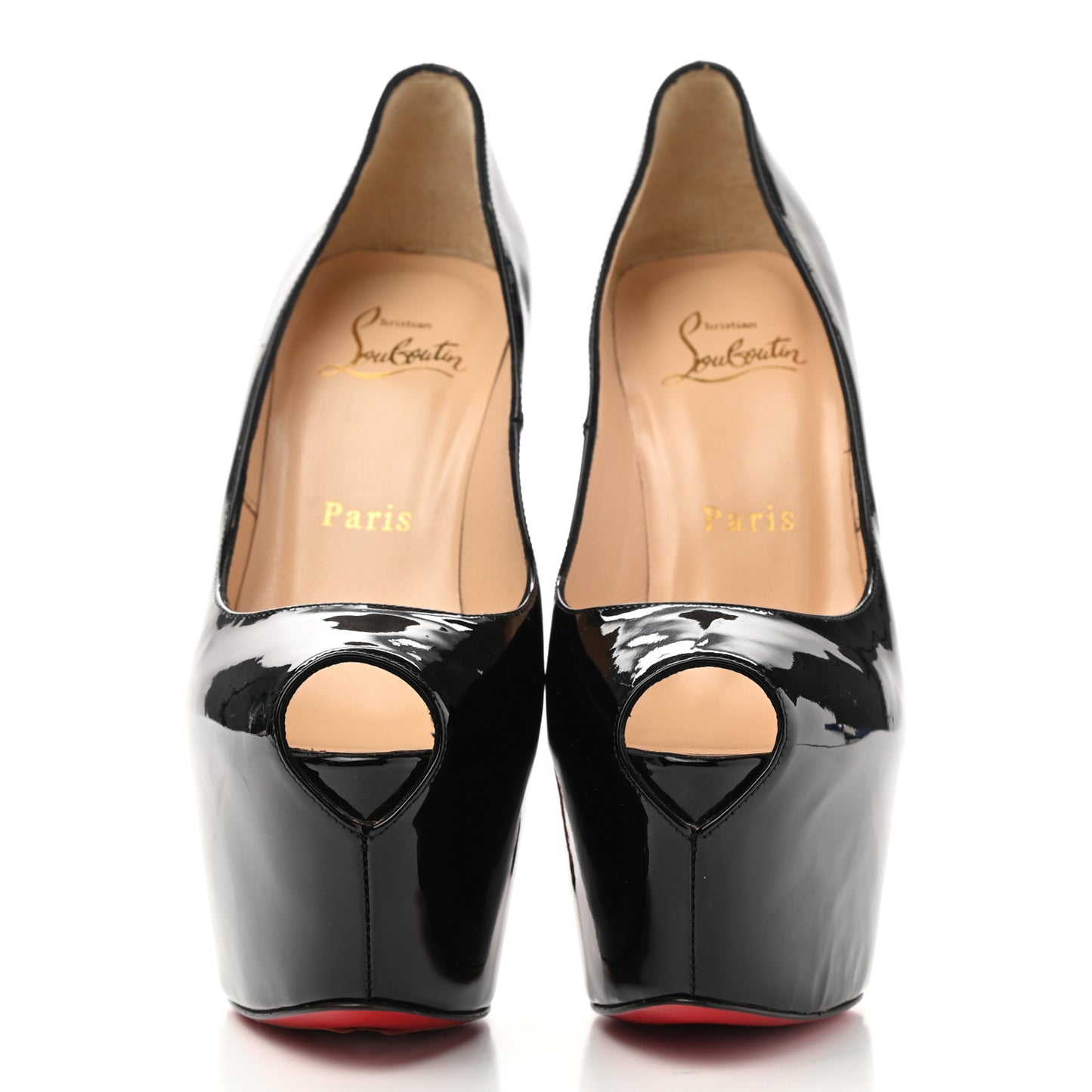 Patent Daffodile Peep Toe 160 Pumps 36.5 Black