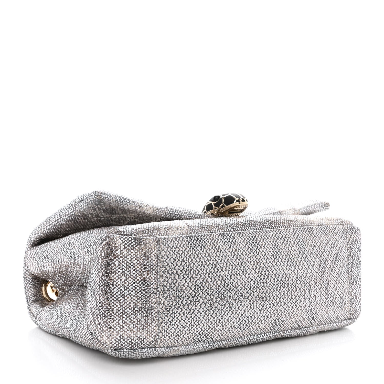 Bulgari Shiny Karung Matelasse Mini Serpenti Cabochon Crossbody Silver 4 of 9