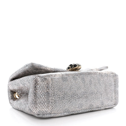 Bulgari Shiny Karung Matelasse Mini Serpenti Cabochon Crossbody Silver 4 of 9