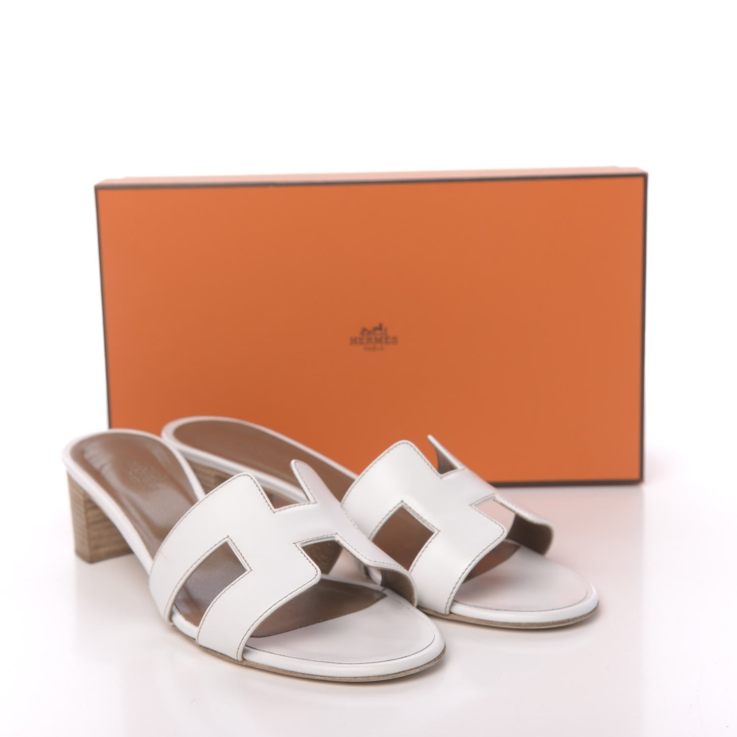 Hermes Calfskin Oasis Sandals 39 White 13 of 13