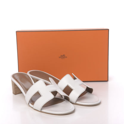 Hermes Calfskin Oasis Sandals 39 White 13 of 13