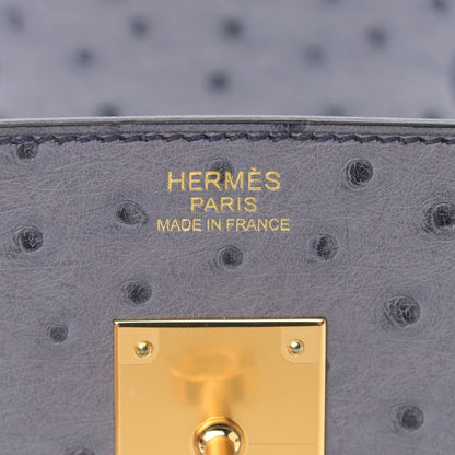 Hermes Ostrich Birkin 30 Gris Agate 6 of 13
