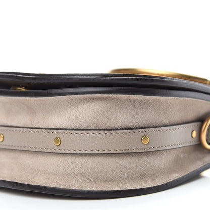 Chloe Calfskin Suede Small Nile Bracelet Bag Motty Grey 7 of 10