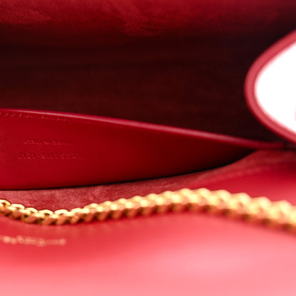 Saint Laurent Smooth Calfskin Medium Classic Monogram Kate Tassel Satchel Lipstick Red 7 of 12