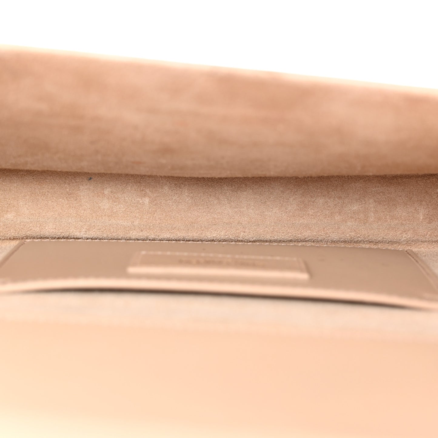 Calfskin Classic Monogram Tassel Clutch Nude Powder