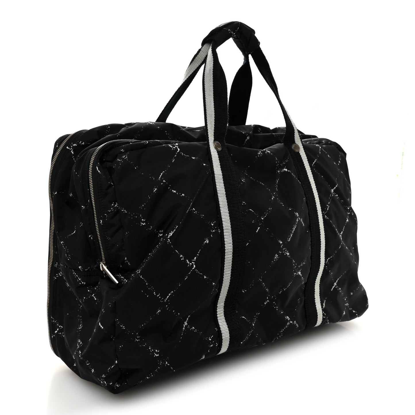 Nylon Large Travel Duffle Bag Black