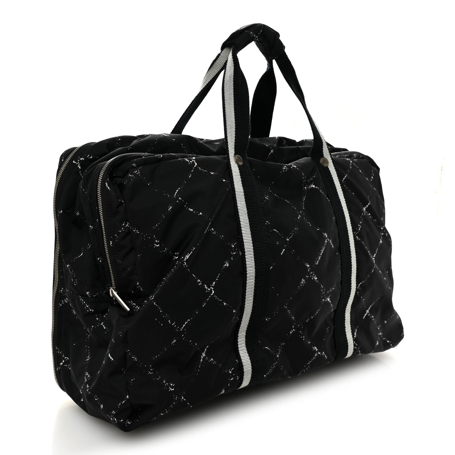 Chanel Nylon Large Travel Duffle Bag Black 2 of 10