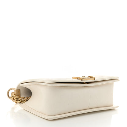 Chanel Caviar Quilted Medium Boy Flap White 4 of 11