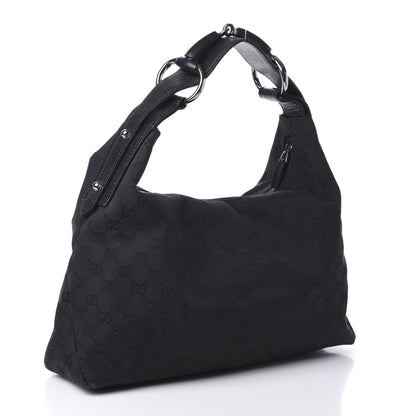 Gucci Monogram Large Horsebit Chain Hobo Black 3 of 10