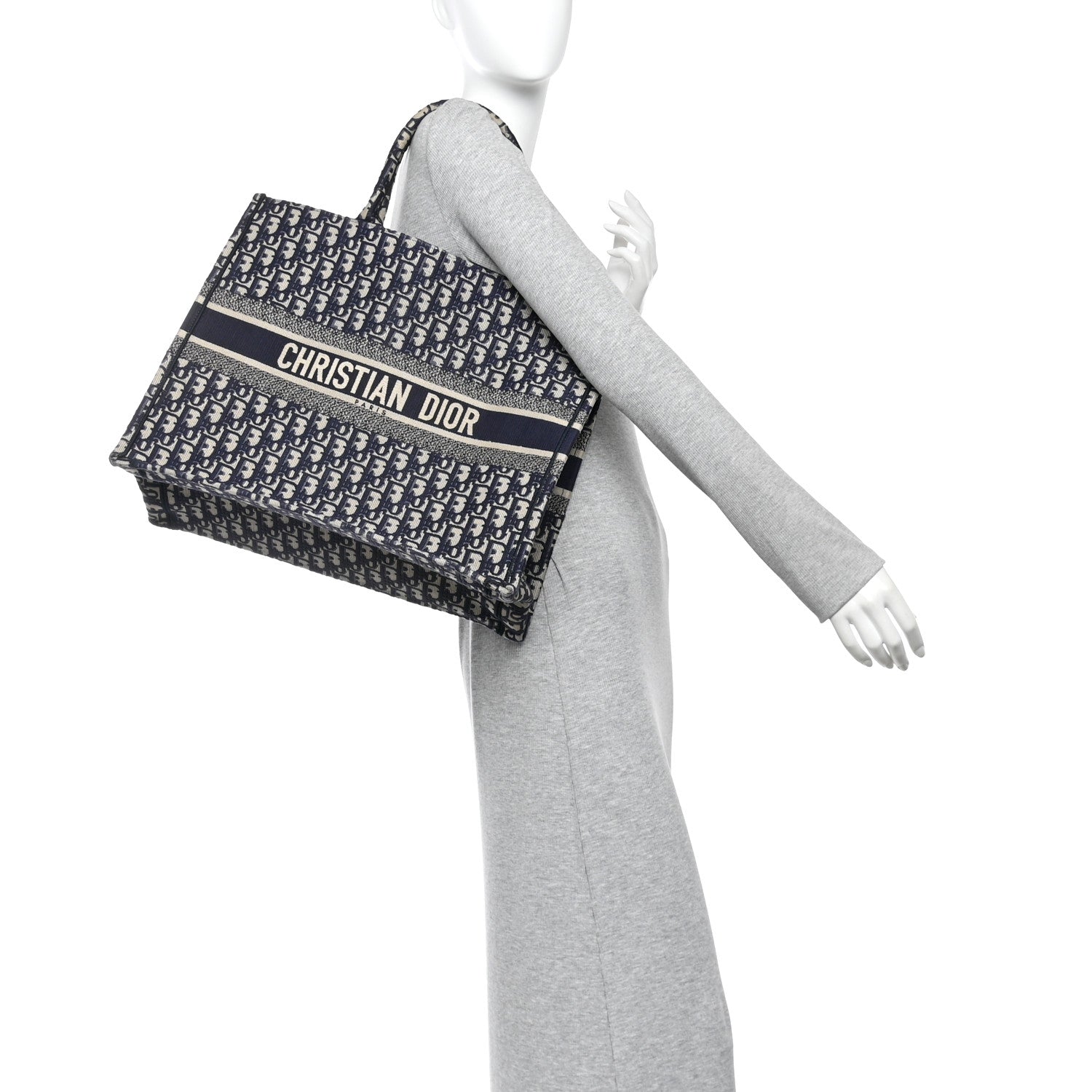 Christian Dior Oblique Large Book Tote Blue Multicolor 2 of 11