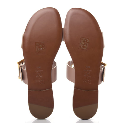 Christian Dior Calfskin D-Dior Slide Sandals 36.5 Rose De Vents 6 of 11