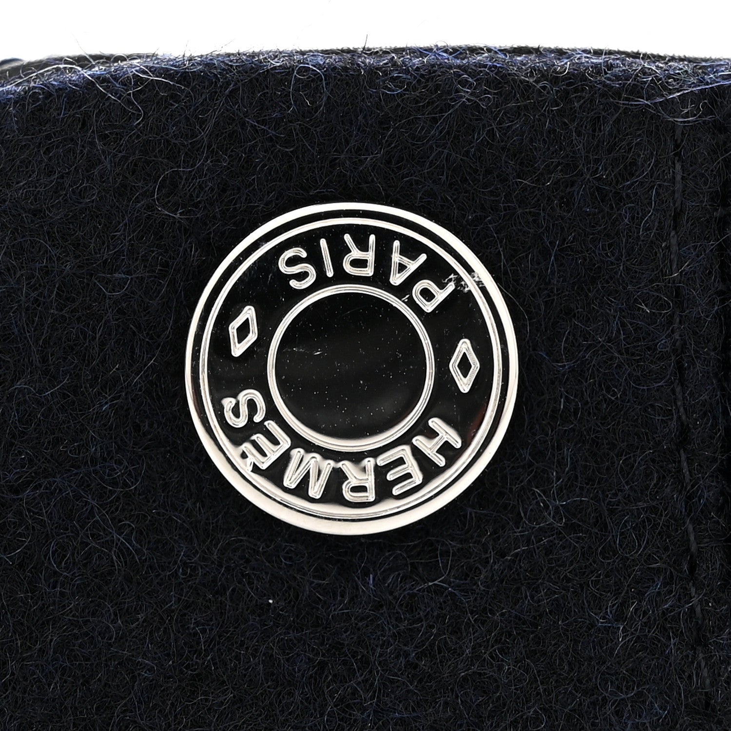 Hermes Wool Calfskin Dani Cap 57 Marine Black 10 of 11