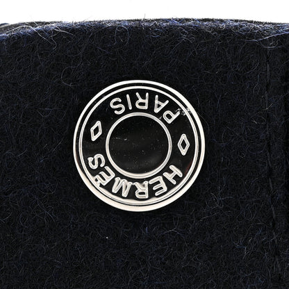 Hermes Wool Calfskin Dani Cap 57 Marine Black 10 of 11