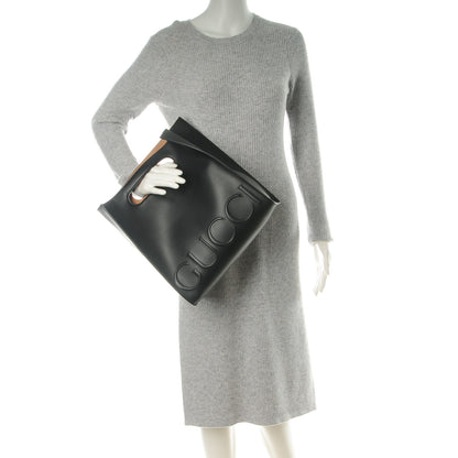 Gucci Calfskin Small XL Tote Black 2 of 6