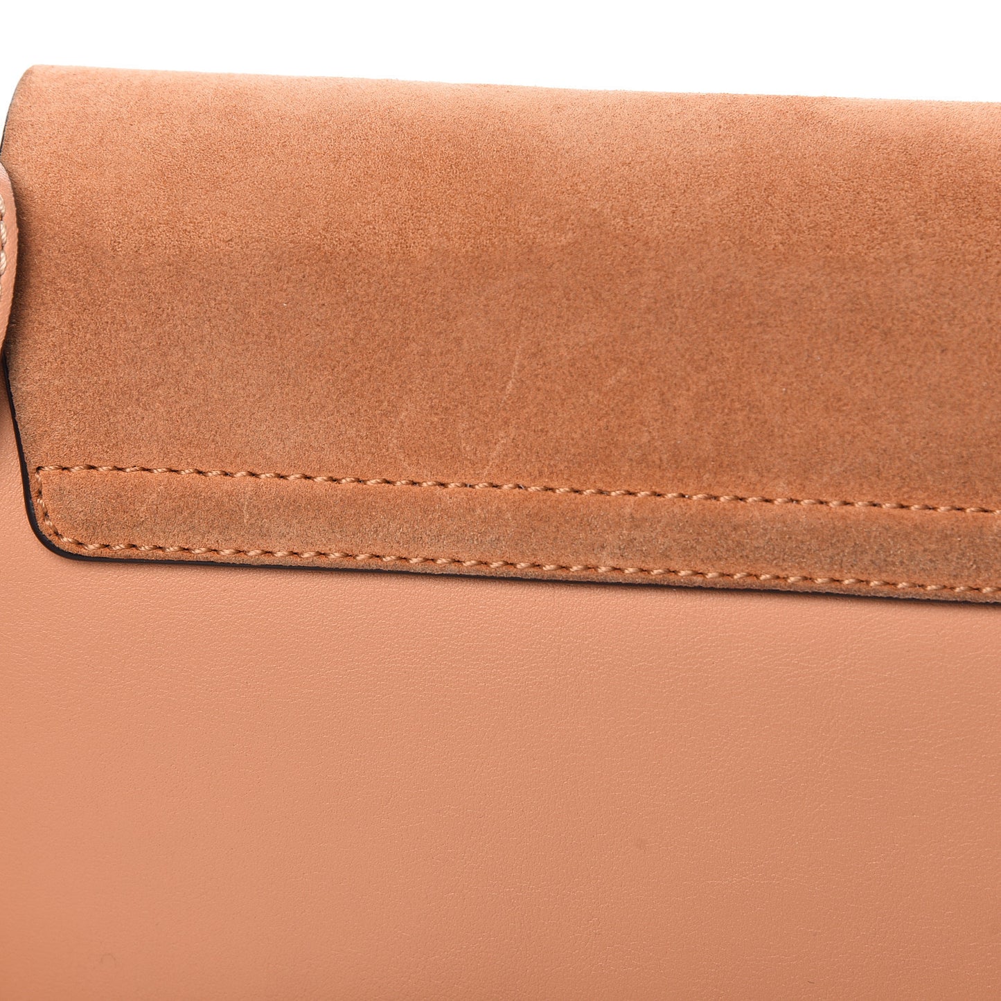 Suede Calfskin Small Faye Shoulder Bag Blushy Pink
