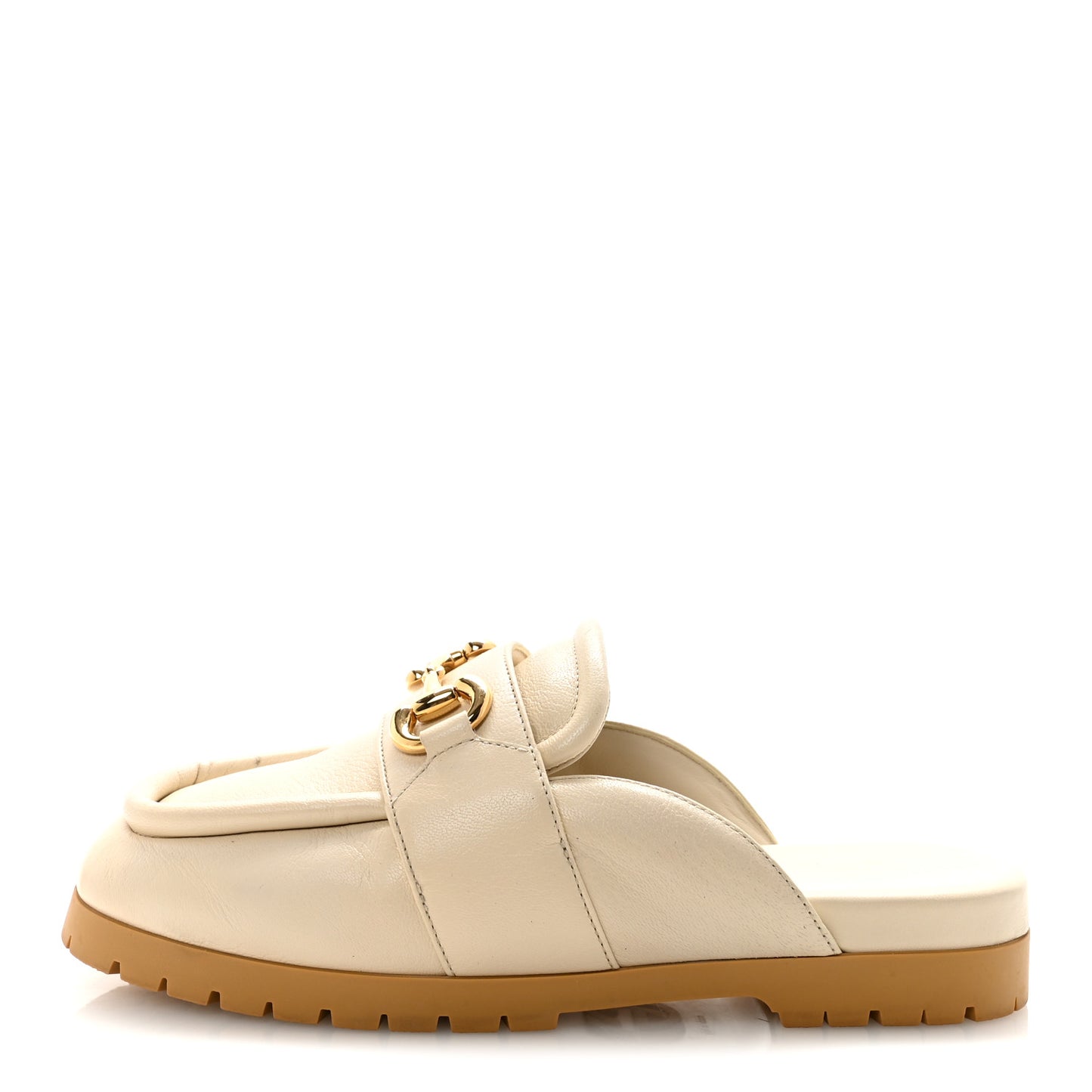 Goatskin Auroville Horsebit Mules 38.5 Ivory