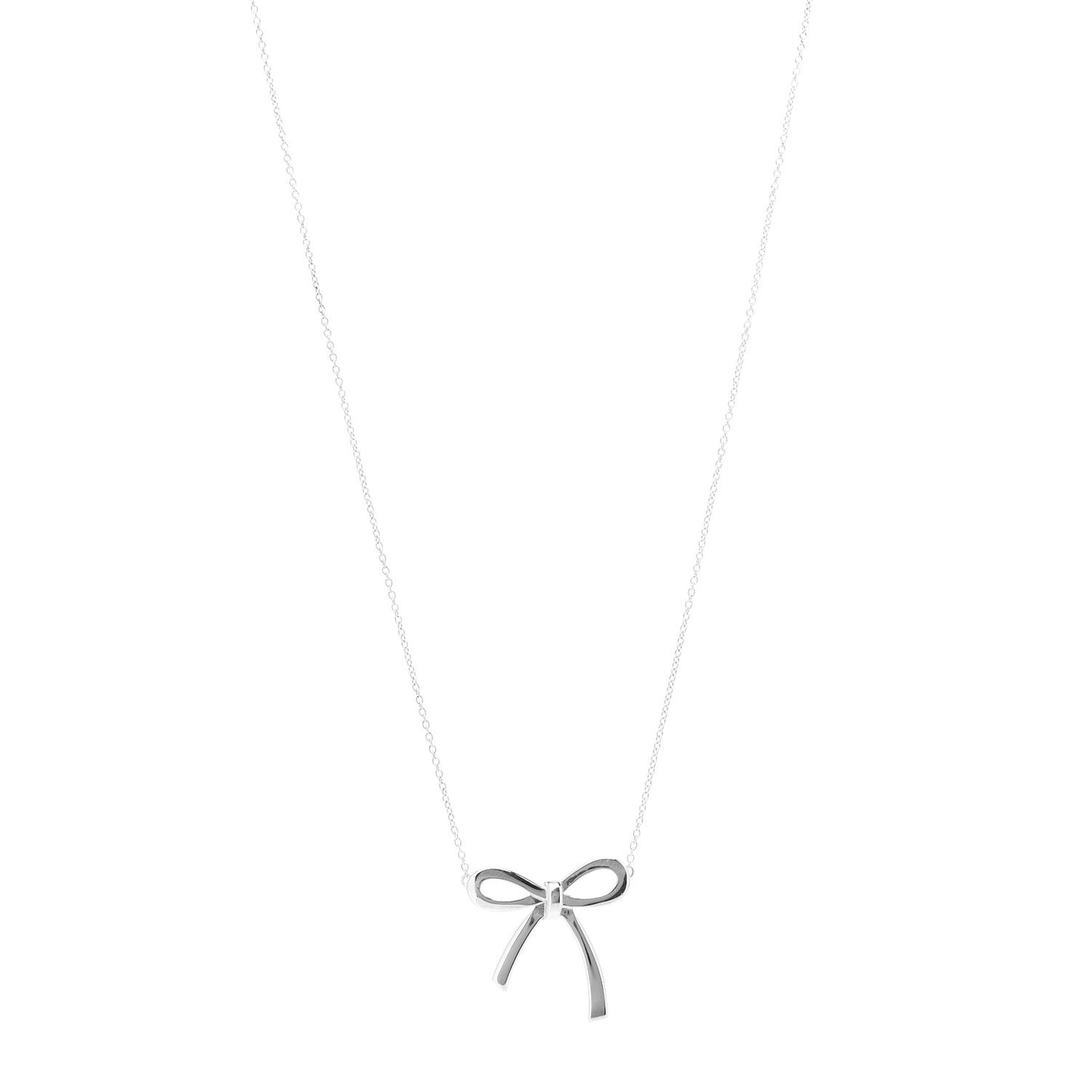 Sterling Silver Bow Pendant Necklace