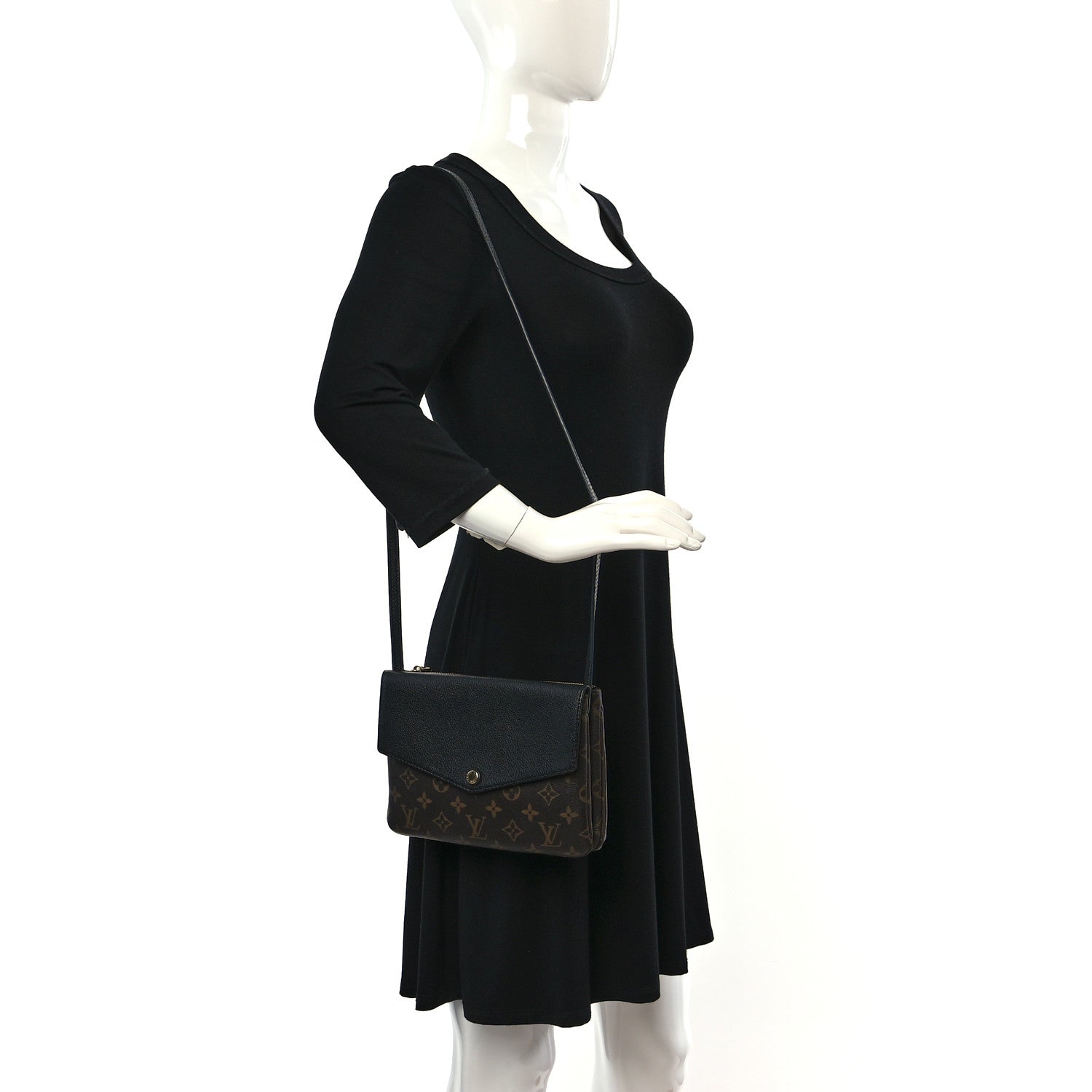 Louis Vuitton Monogram Twice Pochette Black 3 of 8