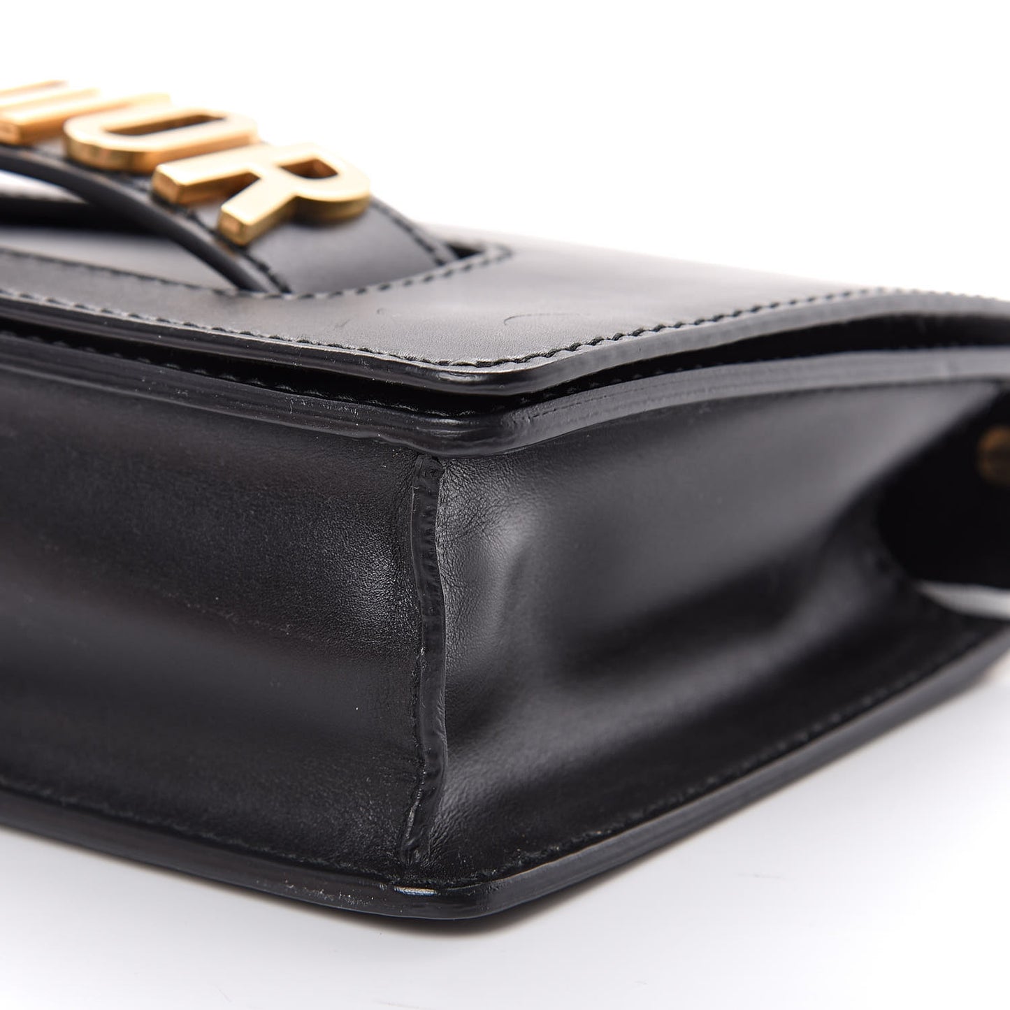 Calfskin J'Adior Chain Flap Bag Black