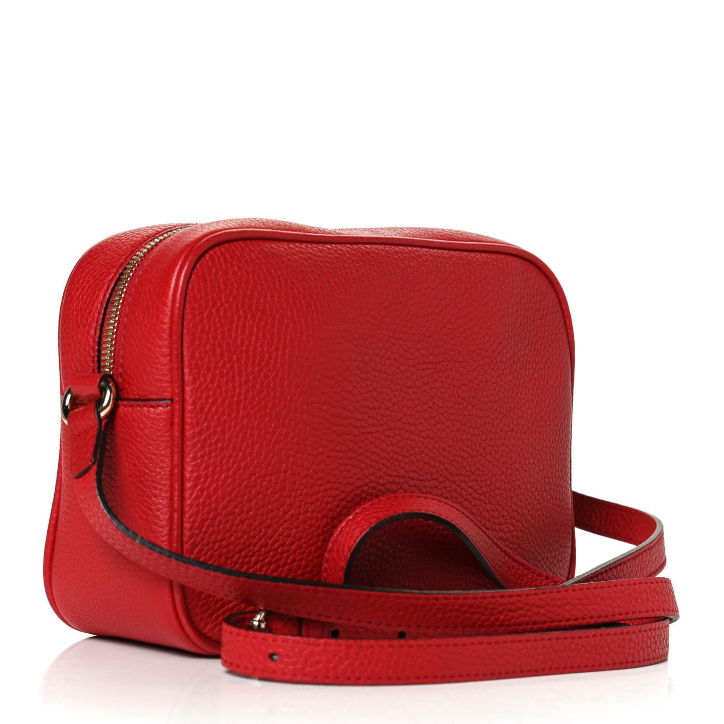 Pebbled Calfskin Small Soho Disco Bag Tabasco Red