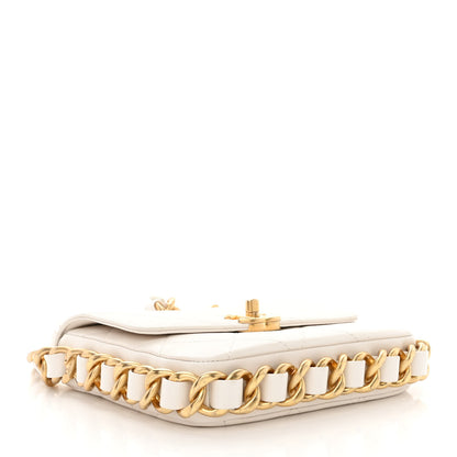 Chanel Calfskin Quilted Small Framing Chain Flap Bag White 4 of 10