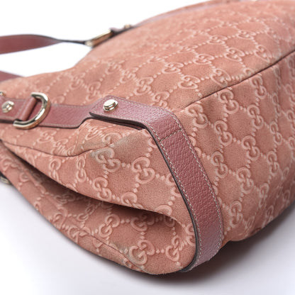 Gucci Suede Guccissima Medium Abbey Shoulder Bag Pink 5 of 11