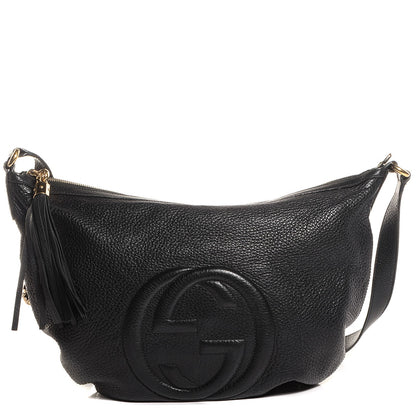 Gucci Pebbled Calfskin Medium Soho Hobo Black 1 of 7