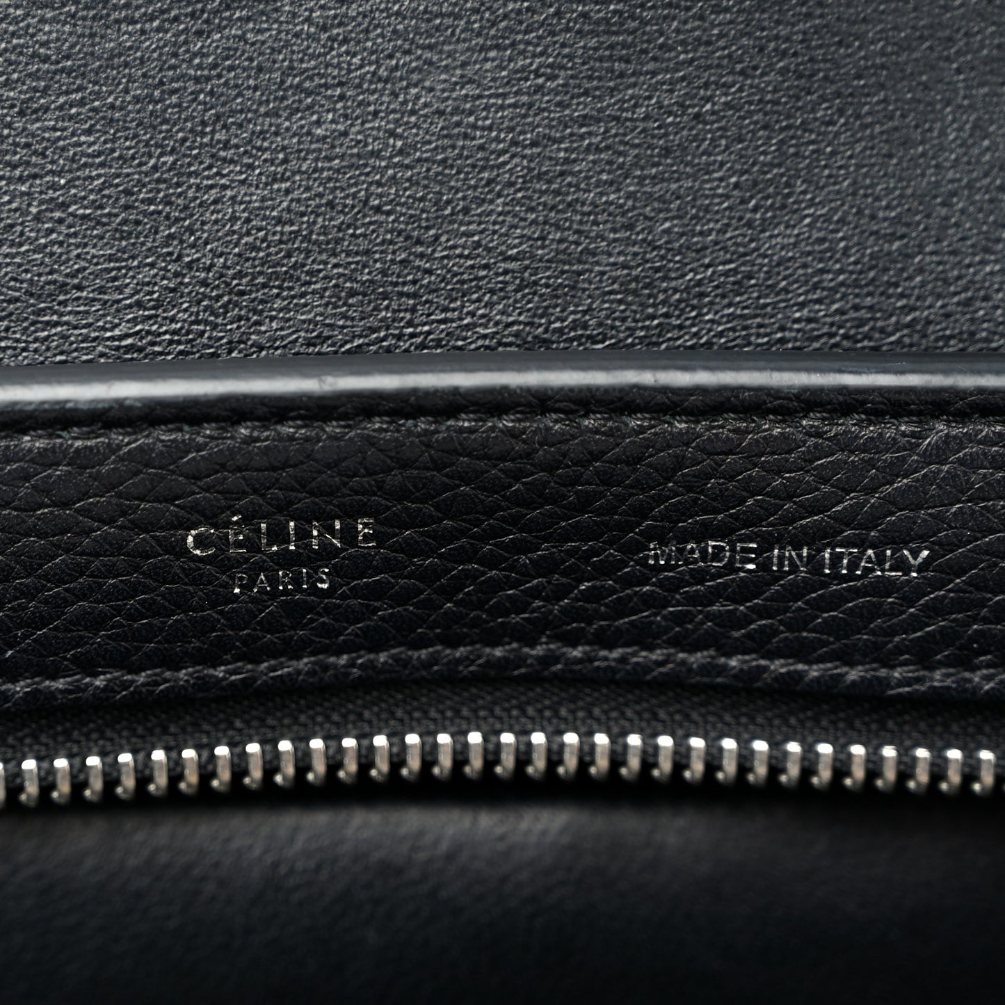 Drummed Calfskin Suede Small Trapeze Black