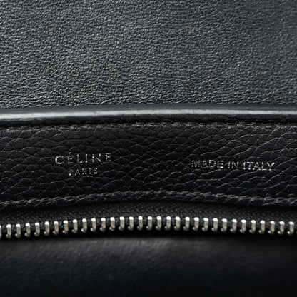 Celine Drummed Calfskin Suede Small Trapeze Black 6 of 10