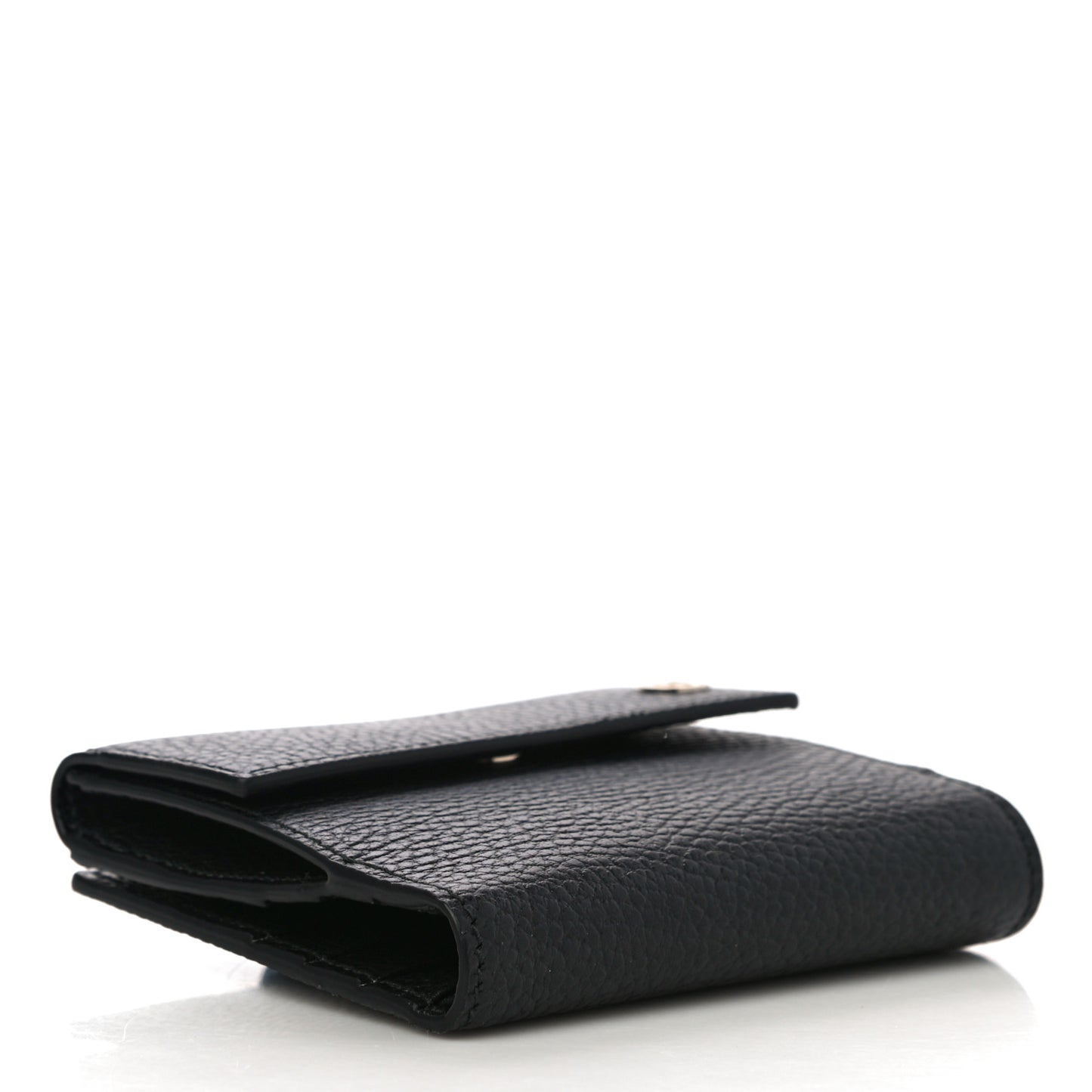Dollar Calfskin Interlocking G French Wallet Black