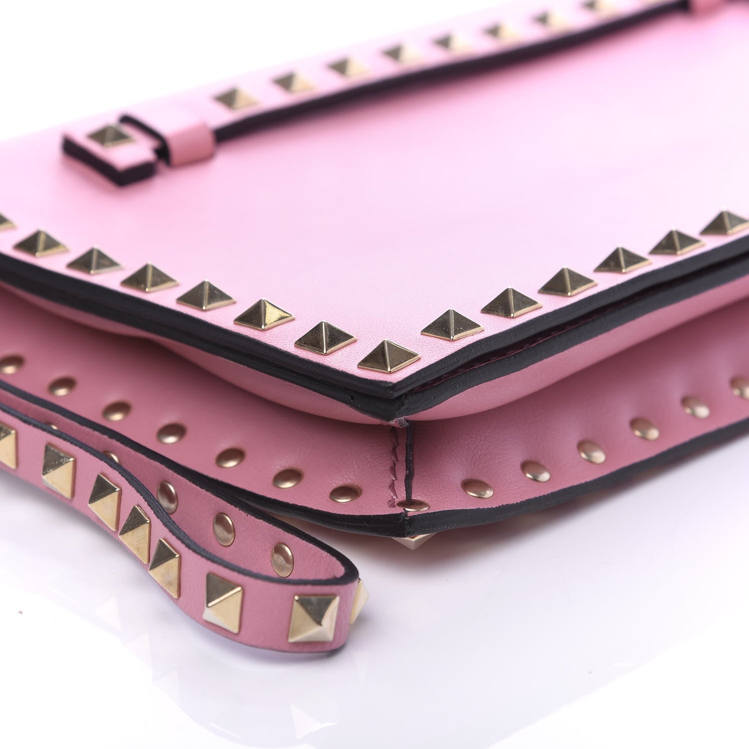 Valentino Garavani Nappa Rockstud Wristlet Clutch Ninphea 6 of 9