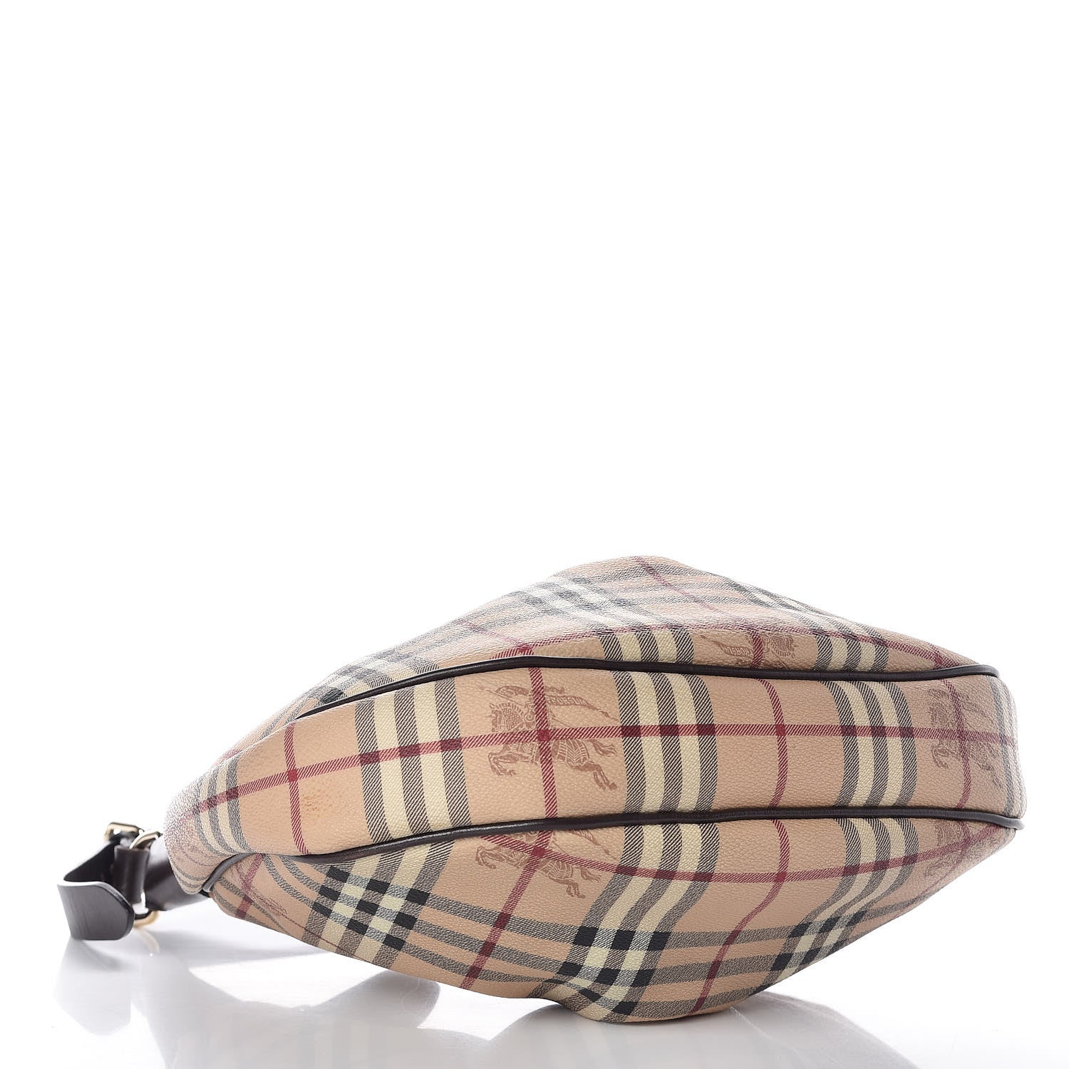 Burberry Haymarket Check Hobo Brown 4 of 11